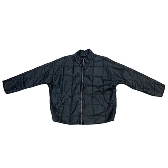 Free People Dolman Quilted Vegan Jacket in Black Size Large - Picture 6 of 12